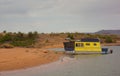 A houseboat at lake powell, utah Royalty Free Stock Photo