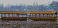 HouseBoat in Manasbal Lake of Kashmir Royalty Free Stock Photo