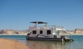 A houseboat for rent at lake powell, utah Royalty Free Stock Photo