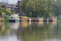 Houseboat in the river is highlight destinations of tourism are overnight stay famous place the main attractions at Srinagar,