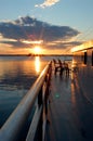 Houseboat sunset Ontario, canada