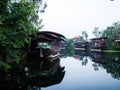 Houseboat in the Tha Chin River Nakhonpathom. Royalty Free Stock Photo