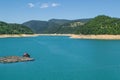 Houseboat on Zaovine lake in west Serbia