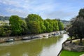 Houseboats on Avon river in Bath