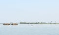 Houseboats in Backwaters in Kerala, India Royalty Free Stock Photo