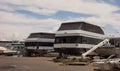 Houseboats being manufactures at a facility in page, utah