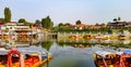 Houseboats on Dal Lake in Srinagar, Jammu & kashmir, India