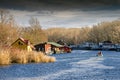 Houseboats on the Danube Royalty Free Stock Photo