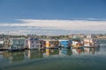 Houseboats floating at Fisherman wharf in Victoria