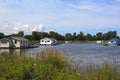 Houseboats and floating homes on Lake Erie Pennsylvania