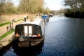 Houseboats on a London canal Royalty Free Stock Photo