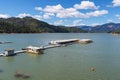 Houseboats and pier on Shasta Lake