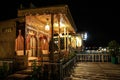 Houseboats Porches at night-Srinagar,Kashmir,India Royalty Free Stock Photo
