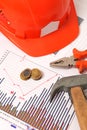 Housebuilding and renovation graphics Royalty Free Stock Photo