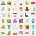 Housecraft icons set, cartoon style Royalty Free Stock Photo