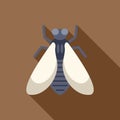 Housefly icon in a flat design with long shadow Royalty Free Stock Photo