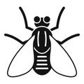 Housefly spreading germs icon showing a common pest Royalty Free Stock Photo