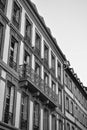 Housefront Strasbourg (BW) Royalty Free Stock Photo