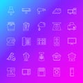 Household Appliance Line Icons