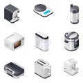 Household appliances detailed isometric icons set, part 2 Royalty Free Stock Photo