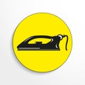 Household appliances. Domestic iron. Vector icon.