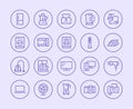 Household Appliances, Electronics Store Line Icon. Vector Illustration Flat style. Included Icons as Microwave Oven Royalty Free Stock Photo