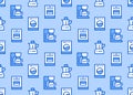 Household Appliances, Electronics Store Seamless Pattern with Line Icon. Vector Illustration Flat style. Included Icons Royalty Free Stock Photo