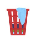 Household basket for clothes sticker concept