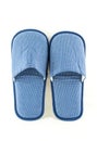 Household blue slippers Royalty Free Stock Photo