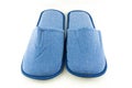 Household blue slippers Royalty Free Stock Photo