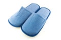 Household blue slippers Royalty Free Stock Photo