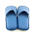 Household blue slippers Royalty Free Stock Photo