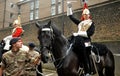 The Household Cavalry Mounted Regiment HCMR is a cavalry regiment of the British Army Royalty Free Stock Photo