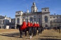 Household Cavalry Mounted Regiment at Horse Guards Parade on Remembrance Day, London, UK