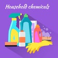 Household Chemical Flat Design