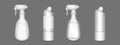 Household chemicals bottles, detergent, cleanser