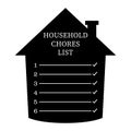 Household chores list. Design template. Vector illustration. Royalty Free Stock Photo