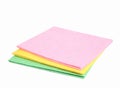 Household cleaning clothes stack.Domestic folded napkin isolated