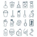 Household cleaning items icons. Vector illustration decorative design