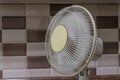 Household fan freshens the air Royalty Free Stock Photo