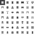 Household furniture vector icons set