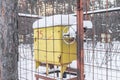 Household gas distribution station for private houses. Natural gas pumping equipment. Selective focus Royalty Free Stock Photo