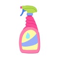 household glass cleaner cartoon vector illustration Royalty Free Stock Photo