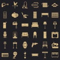 Household icons set, simple style Royalty Free Stock Photo