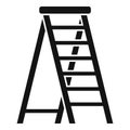 Household ladder icon simple vector. Step construction
