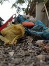 portrait of dirty household plastic waste Royalty Free Stock Photo