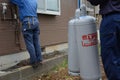 Propane gas installation work