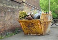 Household rubbish in skip