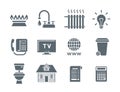 Household services utility payment bill flat icons Royalty Free Stock Photo