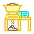 household waste shredder color icon vector illustration Royalty Free Stock Photo